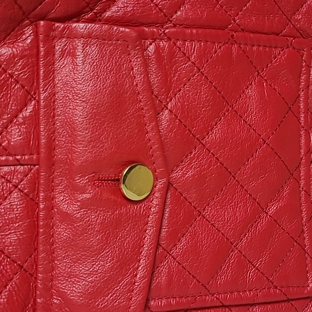 Peter nygard red jacket 100% leather size Large - Picture 2 of 9